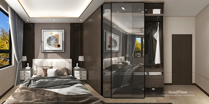 Hangzhou Apartment Featuring WPC Interior Panel | Bedroom 2 Walls in Hangzhou, China - photo 17