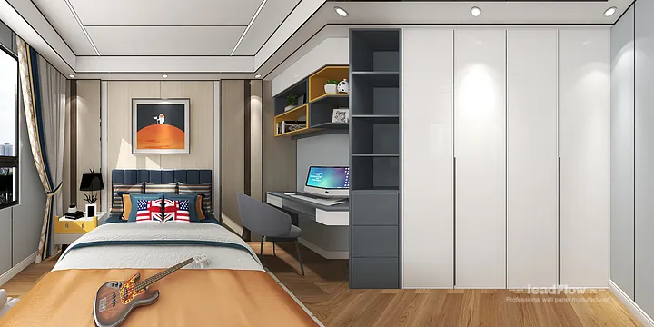 Hangzhou Apartment Featuring WPC Interior Panel | Bedroom 2 Walls in Hangzhou, China - photo 18