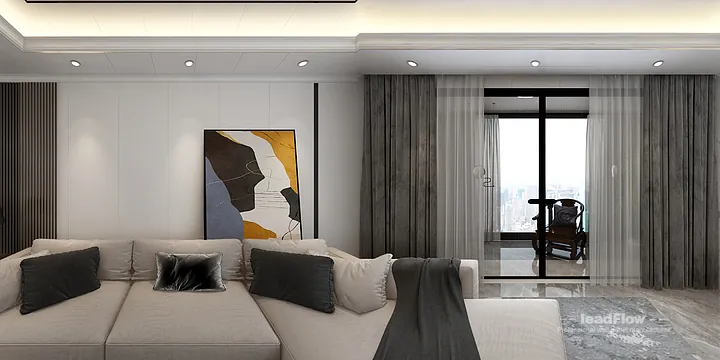 WPC Wall Cladding Project: Hangzhou Apartment with Living-Dining Room in Hangzhou, China