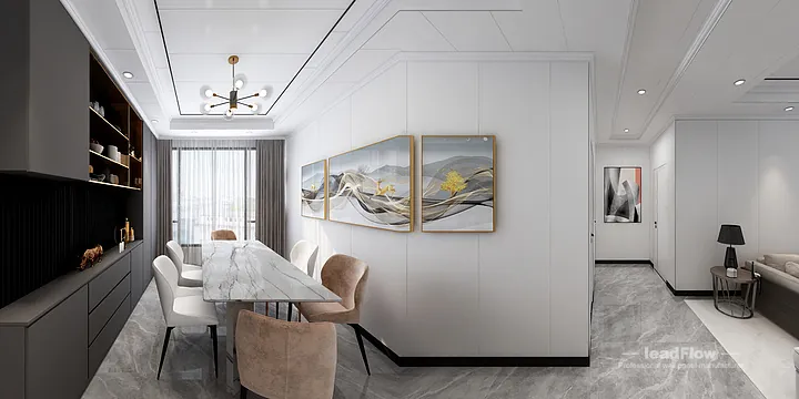 WPC Wall Cladding Project: Hangzhou Apartment with Living-Dining Room in Hangzhou, China - photo 12