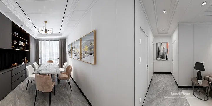 WPC Wall Cladding Project: Hangzhou Apartment with Living-Dining Room in Hangzhou, China - photo 15