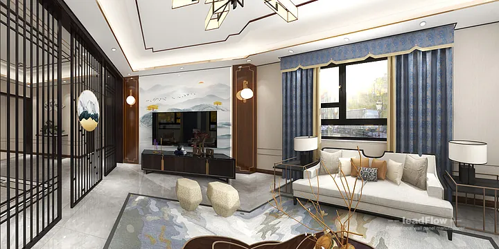 WPC Wall Panel Commercial Space Case Study in Hangzhou | Premium Living Room in Hangzhou, China - photo 2