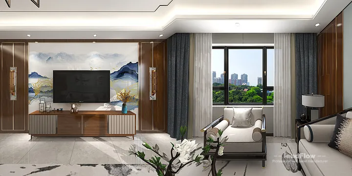 WPC Wall Panel Commercial Space Case Study in Hangzhou | Premium Living Room in Hangzhou, China - photo 7