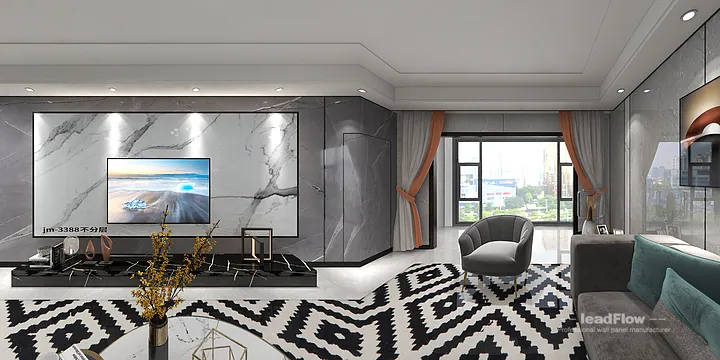 WPC Interior Panel Project: Hangzhou Apartment with Living-Dining Room in Hangzhou, China