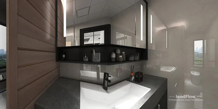 Hangzhou Apartment Wall Panel Design | WPC Interior Panel Stylish Interior in Hangzhou, China - photo 10