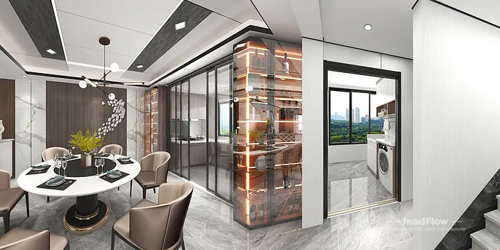 Hangzhou Apartment Wall Panel Design | WPC Interior Panel Stylish Interior in Hangzhou, China - photo 13