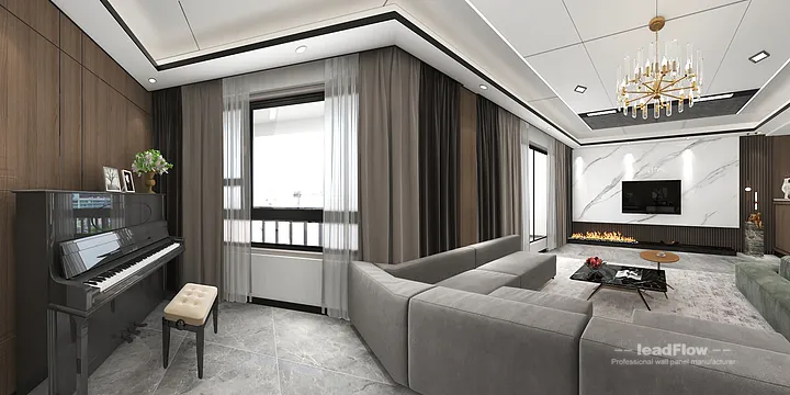 Hangzhou Apartment Wall Panel Design | WPC Interior Panel Stylish Interior in Hangzhou, China - photo 14