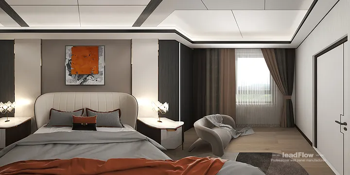 Hangzhou Apartment Wall Panel Design | WPC Interior Panel Stylish Interior in Hangzhou, China - photo 2