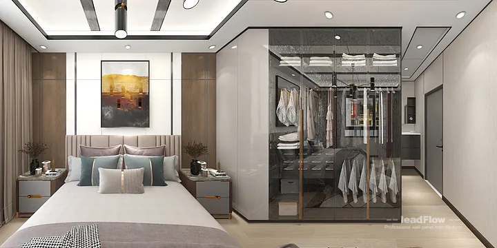 Hangzhou Apartment Wall Panel Design | WPC Interior Panel Stylish Interior in Hangzhou, China - photo 21