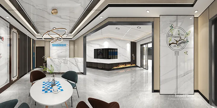 Contemporary Commercial Space Interior in Hangzhou using WPC Wall Cladding in Hangzhou, China