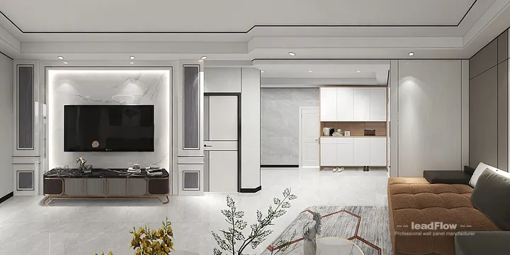 Hangzhou Apartment Wall Panel Design | WPC Cladding Contemporary Interior in Hangzhou, China - photo 1