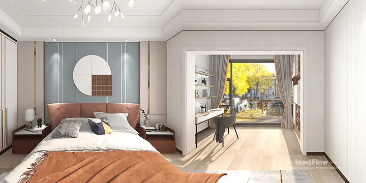 WPC Cladding Design for Hangzhou Apartment &mdash; Secondary Bedroom Focus in Hangzhou, China - photo 1