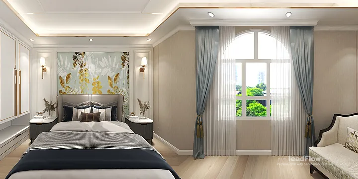 WPC Wall Cladding Transformation: Hangzhou Apartment with Master Bedroom Walls in Hangzhou, China - photo 1