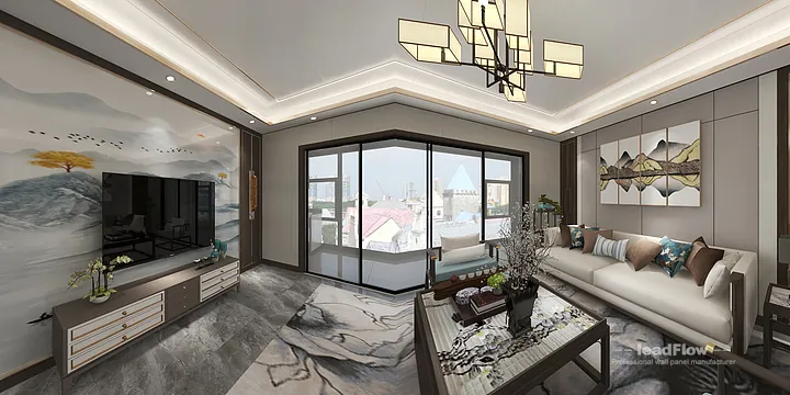 Hangzhou Apartment Wall Panel Design | WPC Interior Panel Warm Interior in Hangzhou, China - photo 4