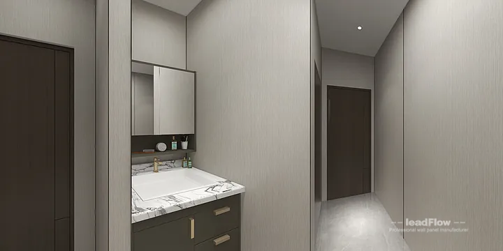 Hangzhou Apartment with WPC Cladding &mdash; lounge Feature in Hangzhou, China - photo 12