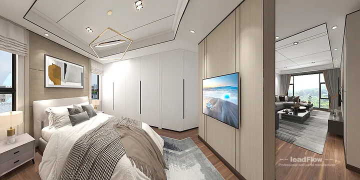 Hangzhou Apartment with WPC Cladding &mdash; lounge Feature in Hangzhou, China - photo 7