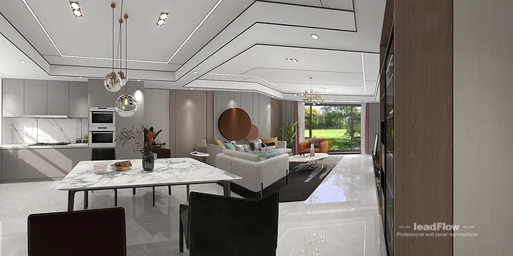 Hangzhou Apartment with WPC Cladding &mdash; lounge Feature in Hangzhou, China - photo 8