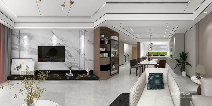 Hangzhou Apartment with WPC Cladding &mdash; lounge Feature in Hangzhou, China - photo 9