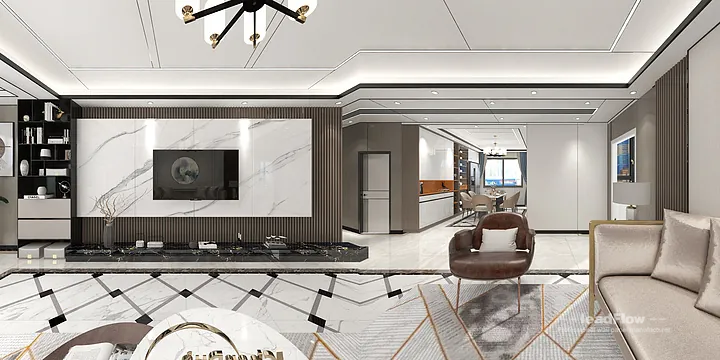 Modern Apartment in Hangzhou Featuring WPC Wall Cladding in Hangzhou, China