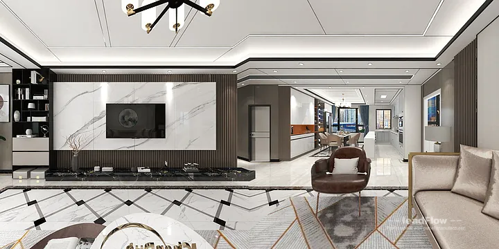 Modern Apartment in Hangzhou Featuring WPC Wall Cladding in Hangzhou, China - photo 12