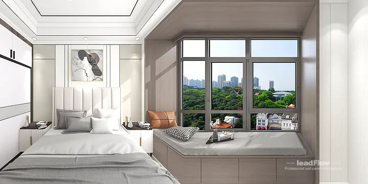 Hangzhou Apartment Interior with WPC Cladding &mdash; Living-Dining Room Accent in Hangzhou, China - photo 1