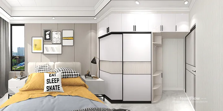 Hangzhou Apartment Interior with WPC Cladding &mdash; Living-Dining Room Accent in Hangzhou, China - photo 5