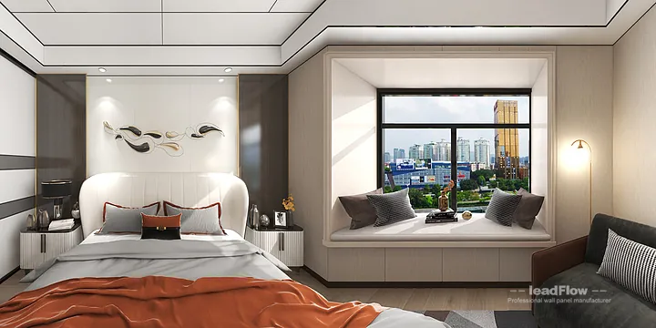 Hangzhou Apartment Renovation with WPC Wall Panel | Living-Dining Room Idea in Hangzhou, China - photo 1