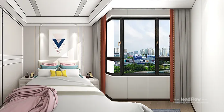 Hangzhou Apartment Renovation with WPC Wall Panel | Living-Dining Room Idea in Hangzhou, China - photo 2