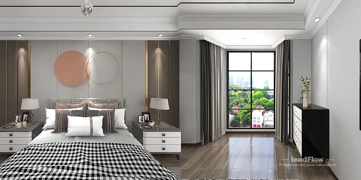Hangzhou Apartment Interior with WPC Interior Panel &mdash; Secondary Bedroom Accent in Hangzhou, China - photo 1