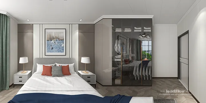 Hangzhou Apartment Interior with WPC Interior Panel &mdash; Secondary Bedroom Accent in Hangzhou, China - photo 5