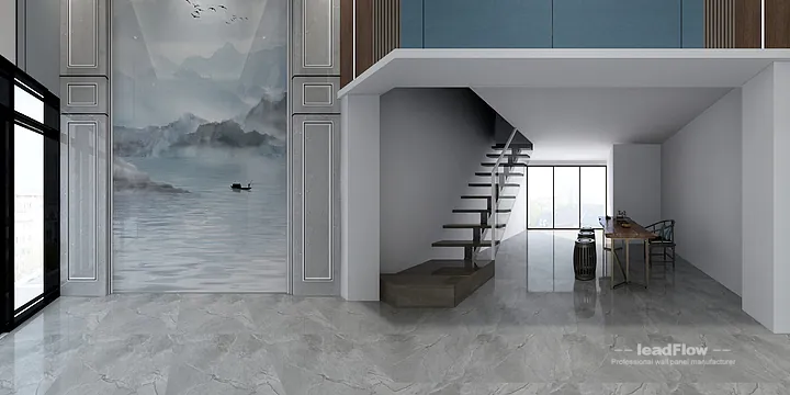 Hangzhou Commercial Space Wall Panel Design | WPC Wall Panel Elegant Interior in Hangzhou, China