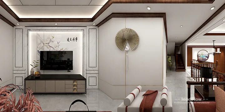 WPC Wall Cladding Design for Hangzhou Apartment &mdash; Living Room Focus in Hangzhou, China - photo 4