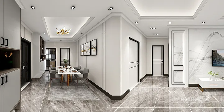 Hangzhou Apartment Wall Panel Design | WPC Interior Panel Modern Interior in Hangzhou, China - photo 10