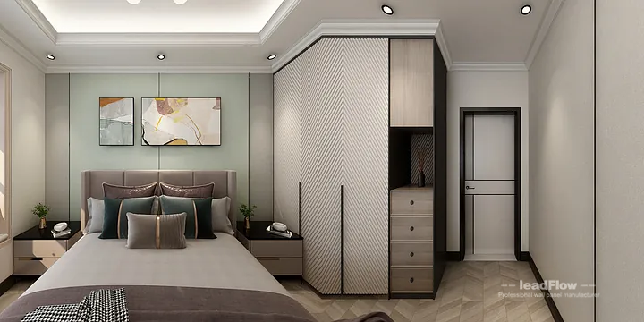 Hangzhou Apartment Wall Panel Design | WPC Interior Panel Modern Interior in Hangzhou, China - photo 13