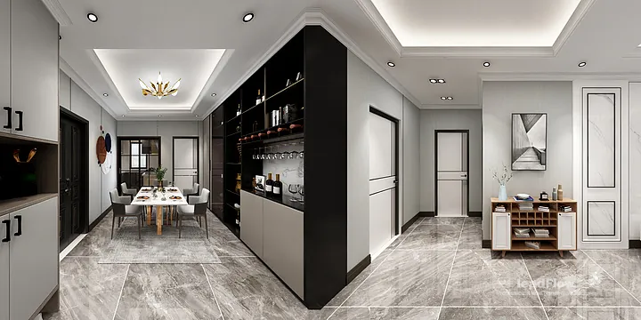 Hangzhou Apartment Wall Panel Design | WPC Interior Panel Modern Interior in Hangzhou, China - photo 4