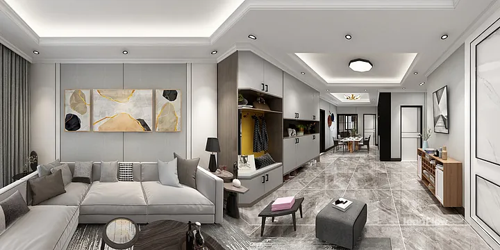Hangzhou Apartment Wall Panel Design | WPC Interior Panel Modern Interior in Hangzhou, China - photo 6