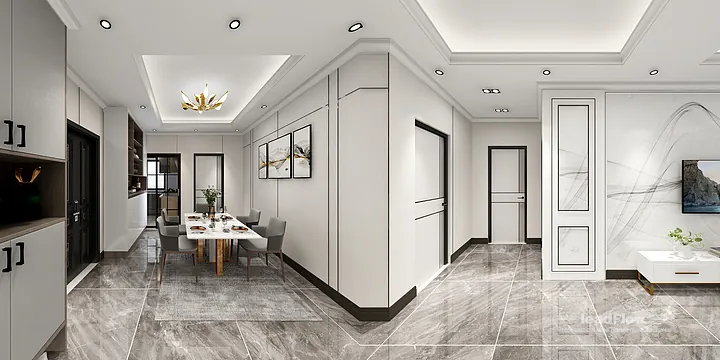 Hangzhou Apartment Wall Panel Design | WPC Interior Panel Modern Interior in Hangzhou, China - photo 8