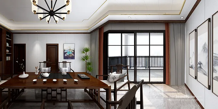 Elegant WPC Wall Cladding Project: Hangzhou Villa Interior in Hangzhou, China - photo 6