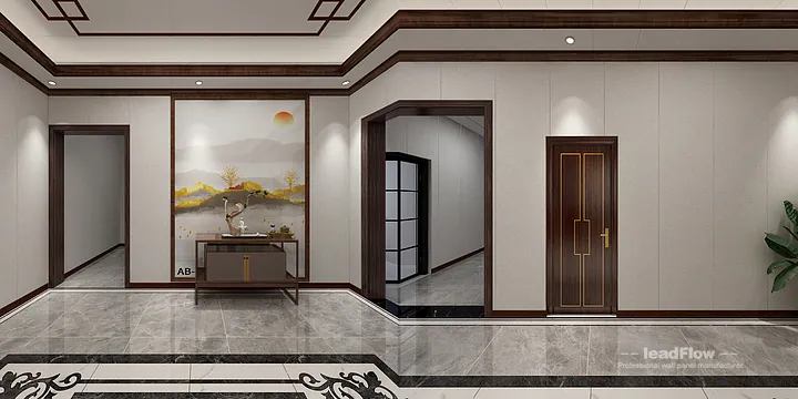 Elegant WPC Wall Cladding Project: Hangzhou Villa Interior in Hangzhou, China - photo 8