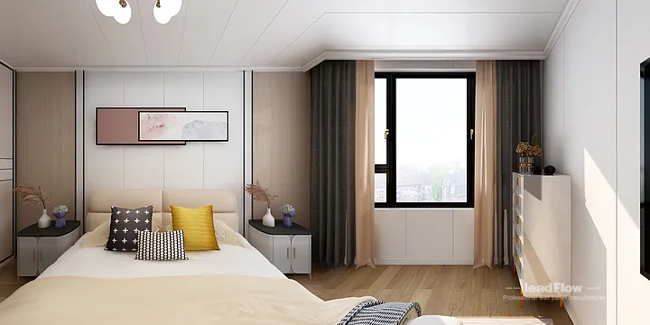 Hangzhou Apartment Renovation with WPC Wall Panel | Living-Dining Room Idea in Hangzhou, China - photo 2