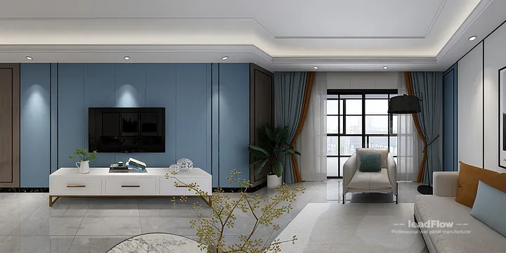 Hangzhou Apartment with WPC Cladding &mdash; Master Bedroom Feature in Hangzhou, China