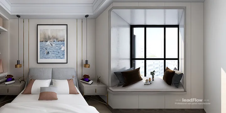 Hangzhou Apartment with WPC Cladding &mdash; Master Bedroom Feature in Hangzhou, China - photo 2