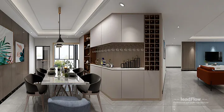 Hangzhou Apartment with WPC Cladding &mdash; Master Bedroom Feature in Hangzhou, China - photo 4