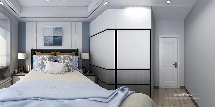Hangzhou Apartment with WPC Cladding &mdash; Master Bedroom Feature in Hangzhou, China - photo 7