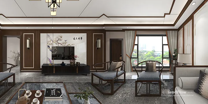 Warm WPC Interior Panel Project: Hangzhou Apartment Interior in Hangzhou, China - photo 5