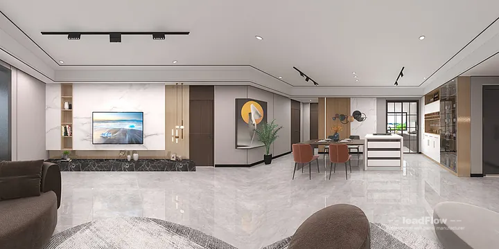 WPC Interior Panel Project: Hangzhou Apartment with Living-Dining Room in Hangzhou, China - photo 8