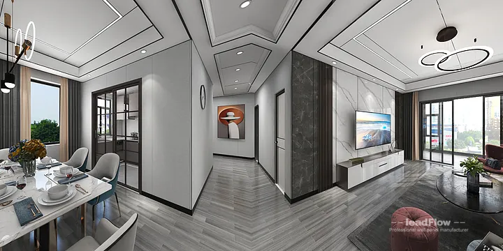 Hangzhou Apartment Wall Panel Design | WPC Cladding Elegant Interior in Hangzhou, China - photo 11