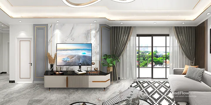 WPC Wall Panel Apartment Design in Hangzhou | Contemporary Interior in Hangzhou, China