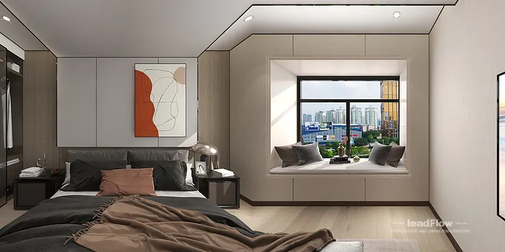 Hangzhou Apartment with WPC Cladding &mdash; Living-Dining Room Feature in Hangzhou, China - photo 1