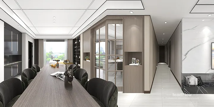 Hangzhou Apartment with WPC Cladding &mdash; Living-Dining Room Feature in Hangzhou, China - photo 2